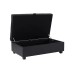 Metro Black Ottoman